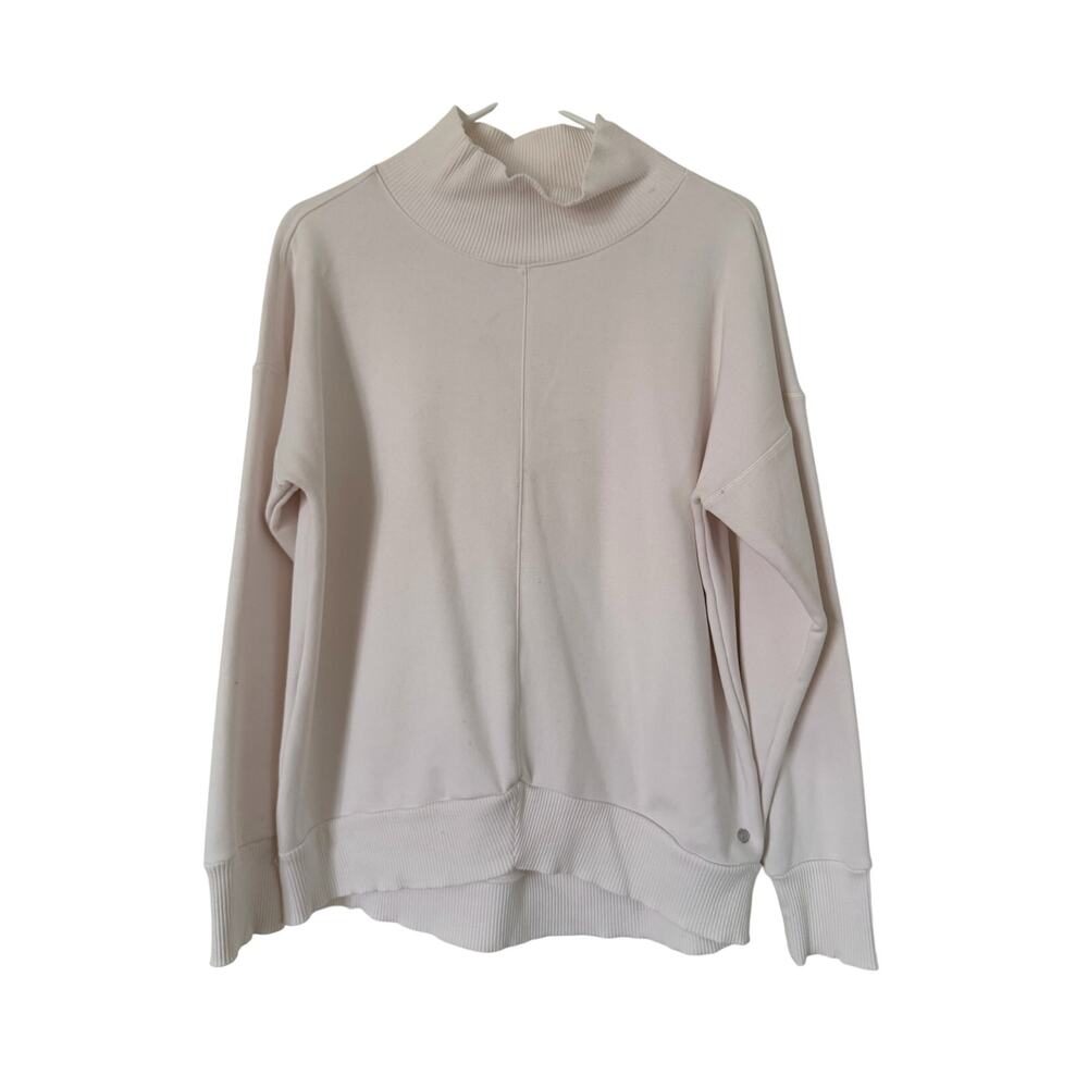 Apana Women's Off White Mock Neck Pullover Sweater XL